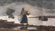 Winslow Homer Inside the Bay,Cullercoats (mk44) painting